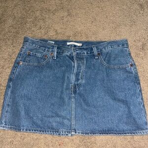 Levi's Blue Denim Mini Skirt